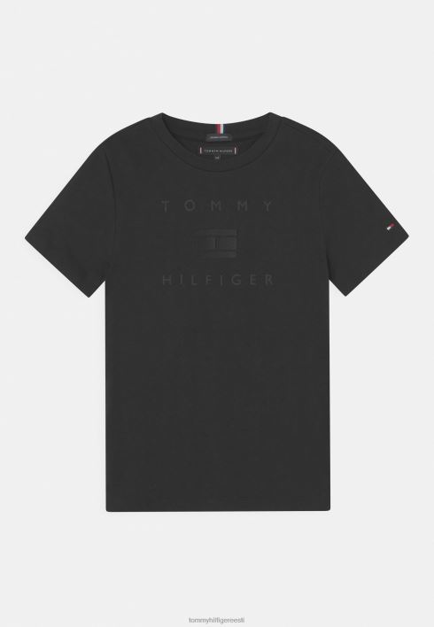 logoga t-särk RJV627903 must Tommy Hilfiger
