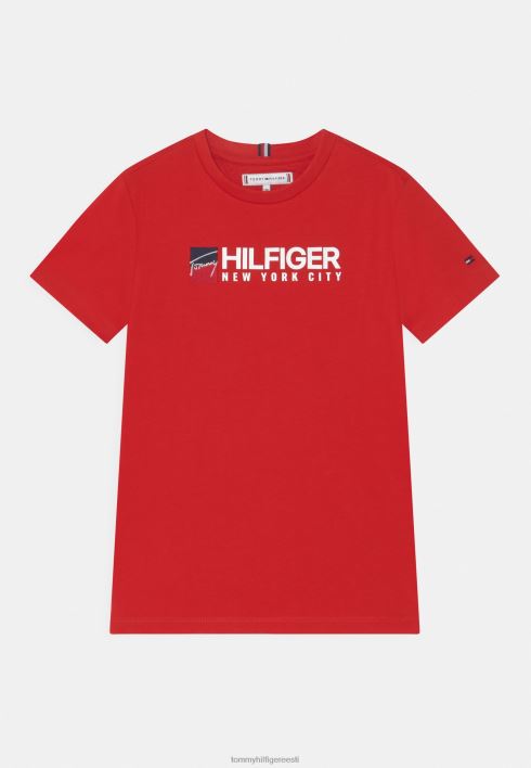 logoga tee unisex printiga T-särk RJV624597 sügav karmiinpunane Tommy Hilfiger