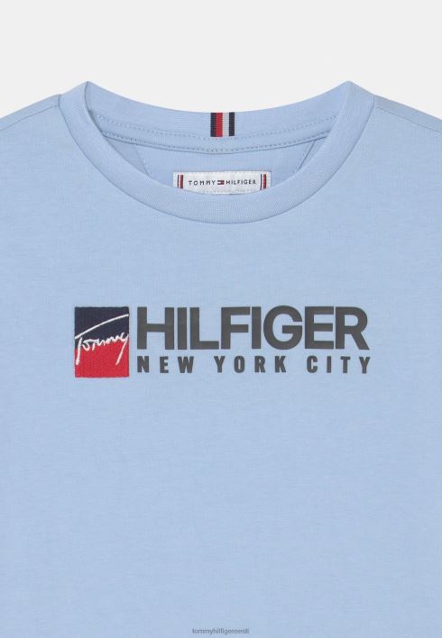 logoga tee unisex printiga T-särk RJV624804 chambray taevas Tommy Hilfiger