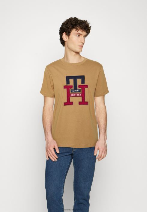lux monogrammiga T-särk RJV625922 maakoha khaki Tommy Hilfiger