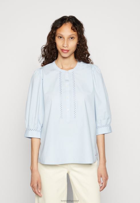 meisterdatud henley mustriga T-särk RJV627233 tuuline sinine Tommy Hilfiger