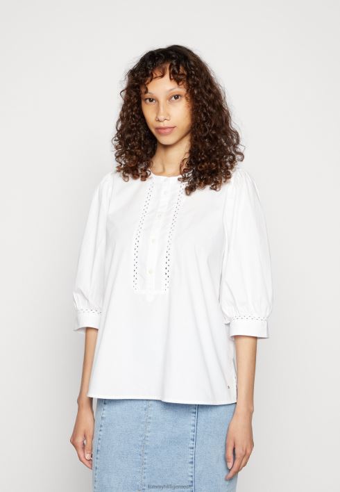 meisterdatud henley mustriga T-särk RJV627437 optika valge Tommy Hilfiger