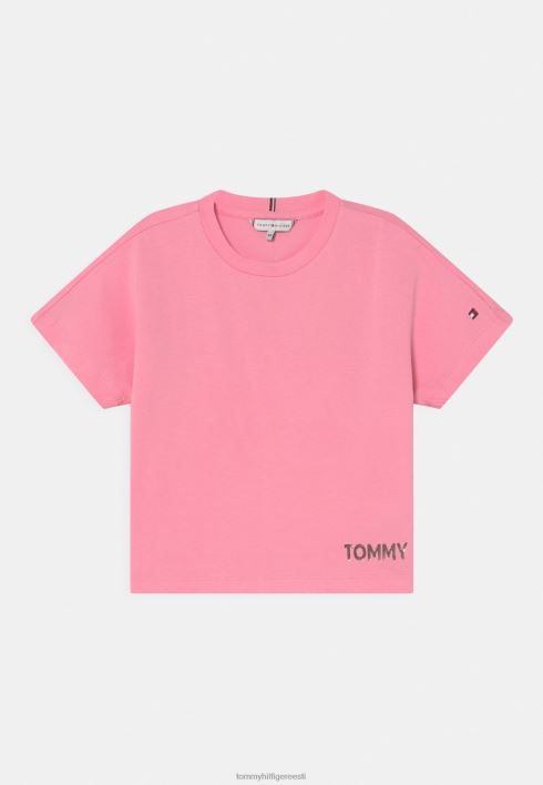 metallikfooliumiga T-särk RJV627998 värske roosa Tommy Hilfiger