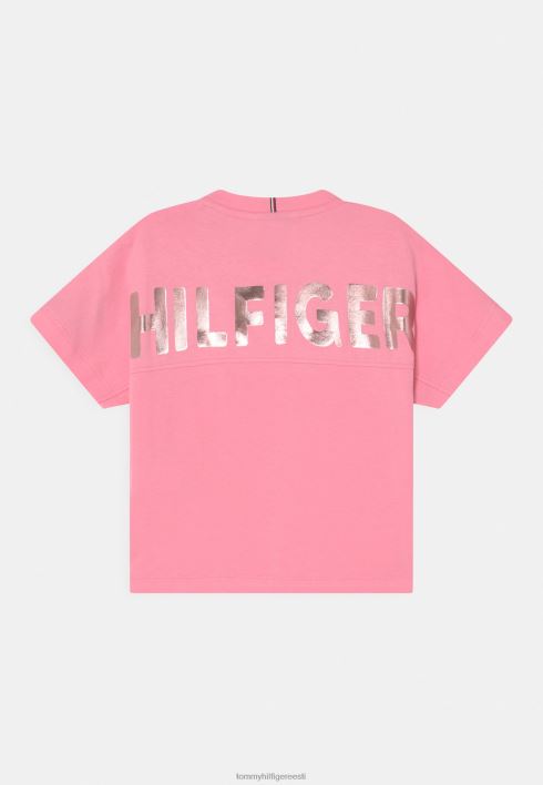 metallikfooliumiga T-särk RJV627998 värske roosa Tommy Hilfiger