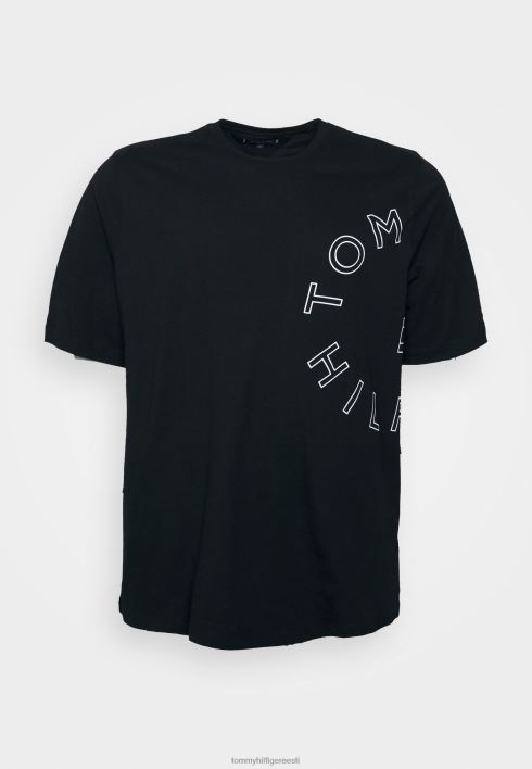 ümmargune graafiline t-särk RJV624266 must Tommy Hilfiger