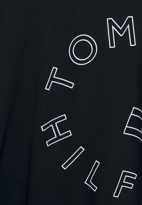 ümmargune graafiline t-särk RJV624266 must Tommy Hilfiger