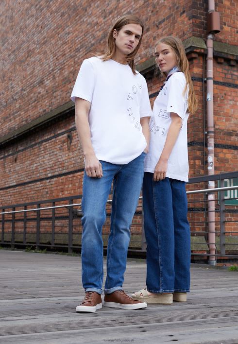 ümmargune graafiline unisex printiga T-särk RJV624537 valge Tommy Hilfiger