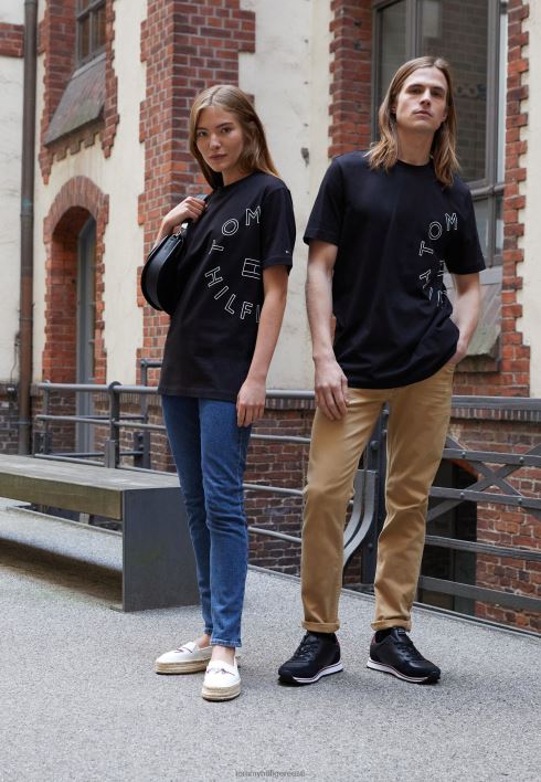 ümmargune graafiline unisex printiga T-särk RJV624868 must Tommy Hilfiger