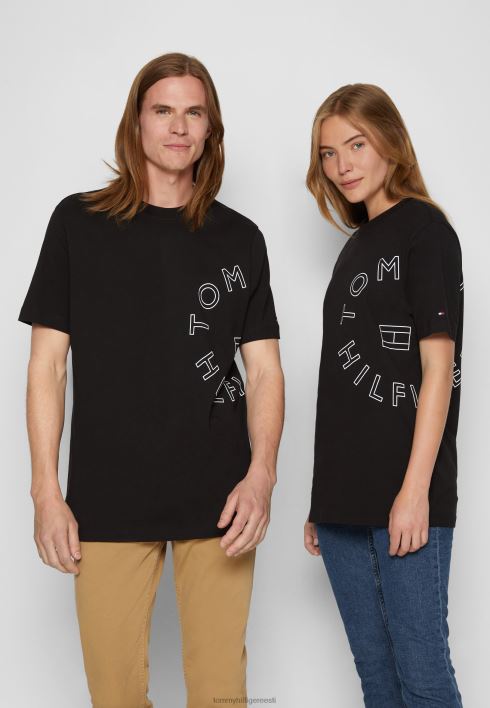 ümmargune graafiline unisex printiga T-särk RJV624868 must Tommy Hilfiger