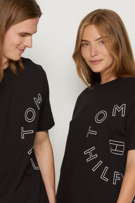 ümmargune graafiline unisex printiga T-särk RJV624868 must Tommy Hilfiger