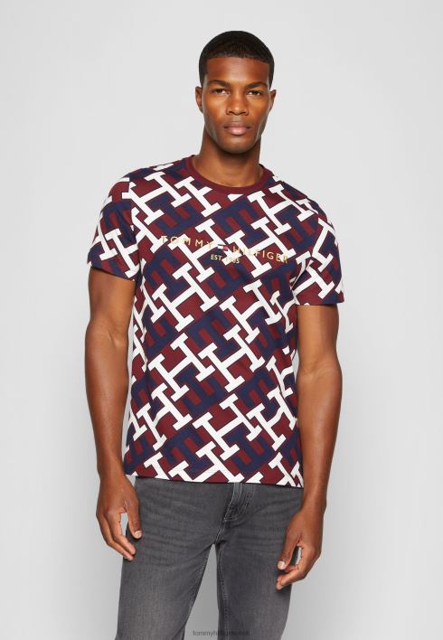 monogrammi logoga t-särk RJV624463 sügav rouge/multi Tommy Hilfiger