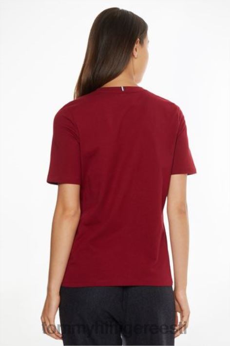 monogrammiga tikitud T-särk RJV623694 punane Tommy Hilfiger