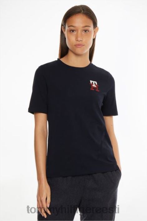 monogrammiga tikitud T-särk RJV623696 sinine Tommy Hilfiger