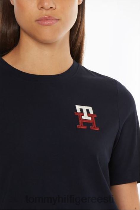 monogrammiga tikitud T-särk RJV623696 sinine Tommy Hilfiger