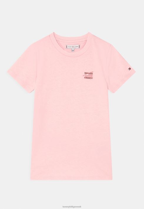 naturaalse värviga skriptiga t-särk RJV627678 roosa Tommy Hilfiger