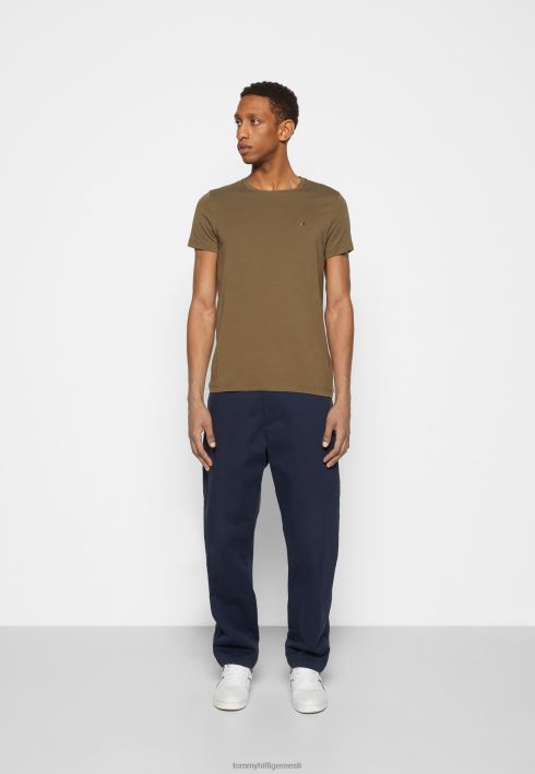 põhiline t-särk RJV623898 tuhmunud sõjavägi Tommy Hilfiger