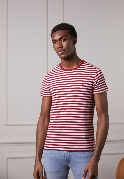 põhiline t-särk RJV624406 punane / elevandiluu Tommy Hilfiger