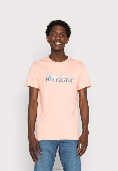 peopesa mustriga t-särk RJV625985 päikeseloojangu virsik Tommy Hilfiger