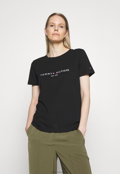 prindiga t-särk RJV627464 must Tommy Hilfiger