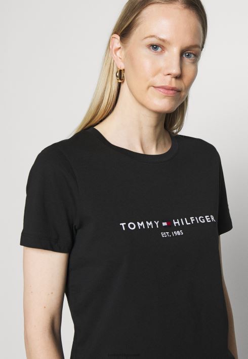 prindiga t-särk RJV627464 must Tommy Hilfiger