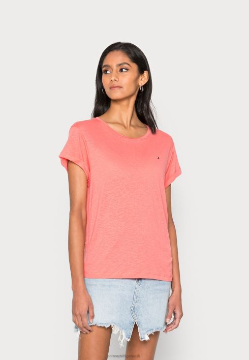 rlx c-nk ss prindiga T-särk RJV627698 kristallkorall Tommy Hilfiger