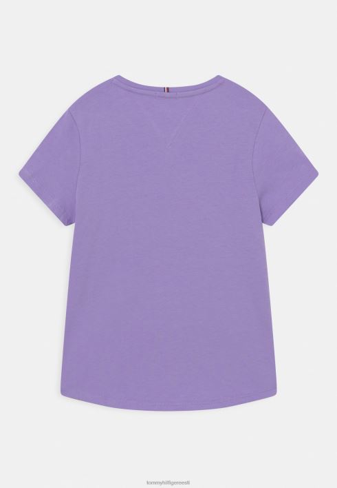 skriptiga t-särk RJV627616 violetne vioola Tommy Hilfiger