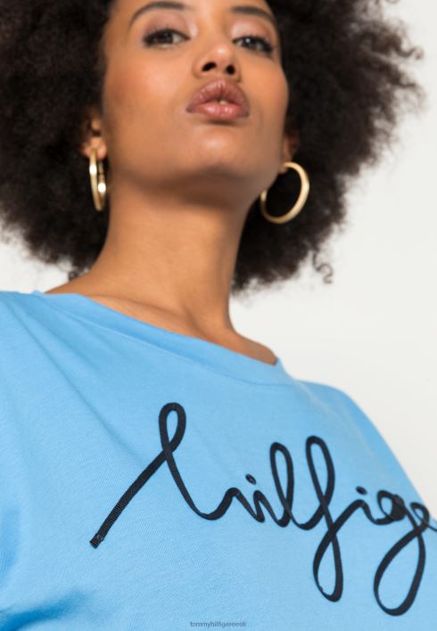 skriptiga t-särk RJV628231 hortensia sinine Tommy Hilfiger