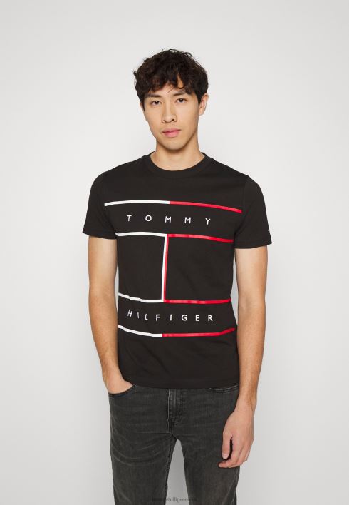 suure lipuga t-särk RJV627587 must Tommy Hilfiger