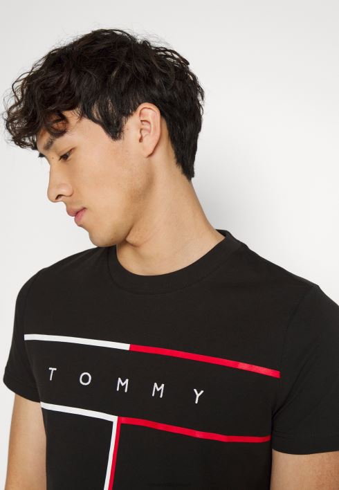 suure lipuga t-särk RJV627587 must Tommy Hilfiger