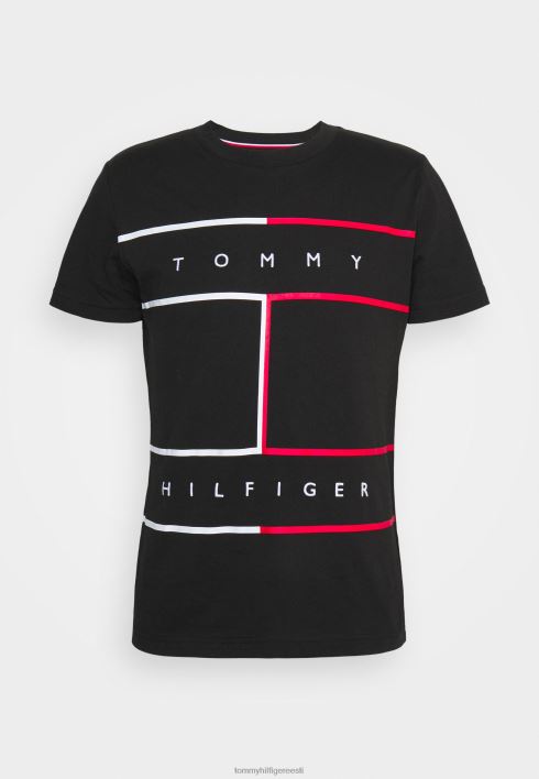 suure lipuga t-särk RJV627587 must Tommy Hilfiger