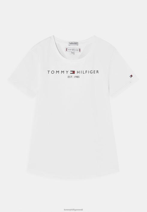 tüdrukute hädavajalik t-särk RJV624008 valge Tommy Hilfiger