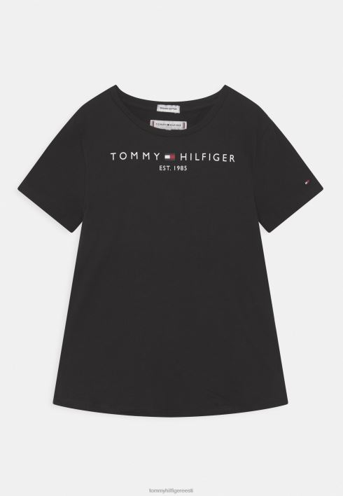 tüdrukute hädavajalik t-särk RJV624230 must Tommy Hilfiger
