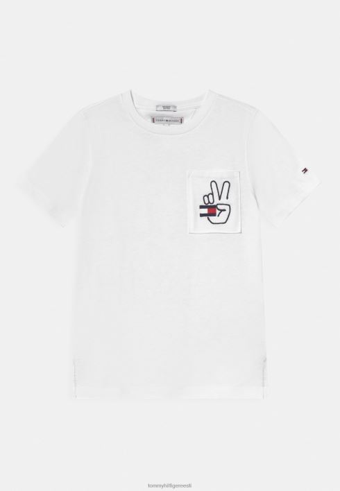 tasku unisex mustriga t-särk RJV627844 valge Tommy Hilfiger