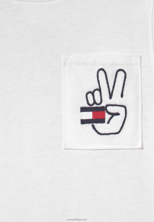 tasku unisex mustriga t-särk RJV627844 valge Tommy Hilfiger