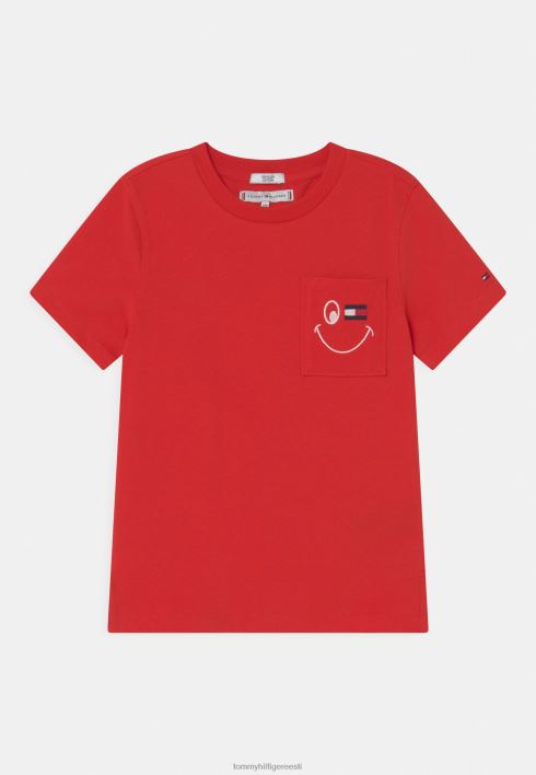 tasku unisex mustriga t-särk RJV627871 sügav karmiinpunane Tommy Hilfiger