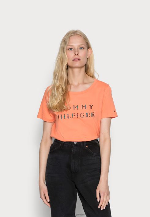 tavaline lillemustriga T-särk RJV628509 oranž Tommy Hilfiger