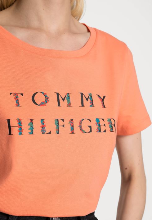 tavaline lillemustriga T-särk RJV628509 oranž Tommy Hilfiger