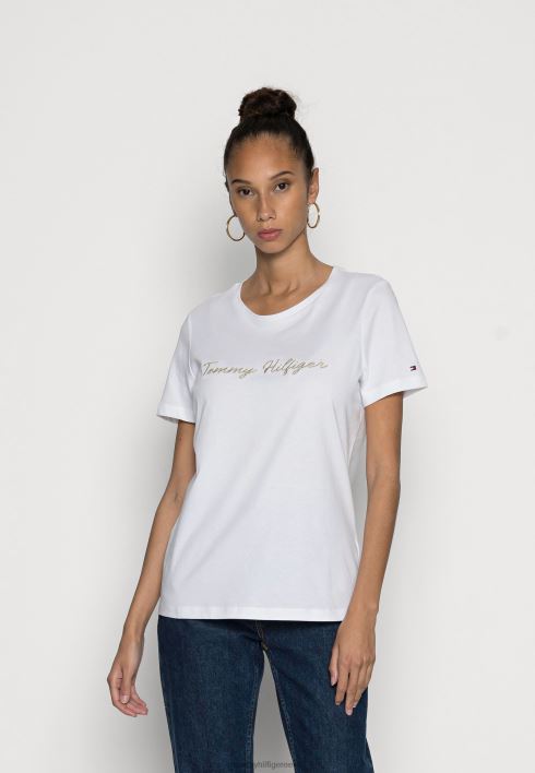 tavaline skripti t-särk RJV627699 valge Tommy Hilfiger