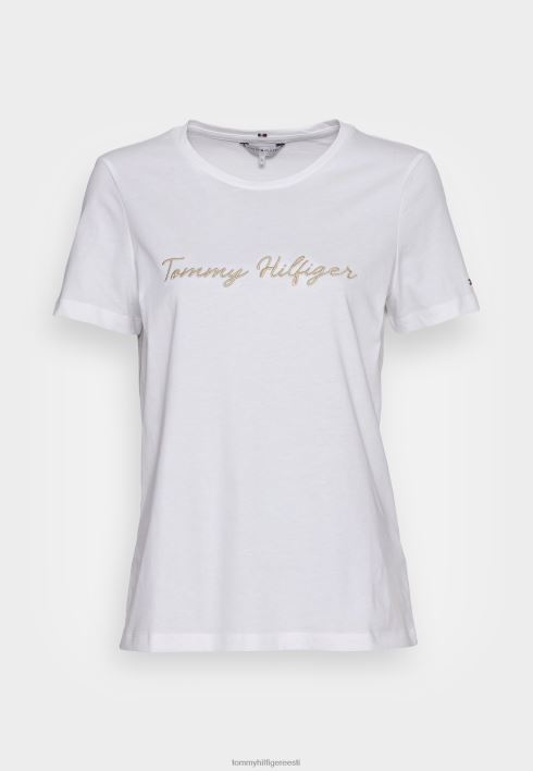 tavaline skripti t-särk RJV627699 valge Tommy Hilfiger