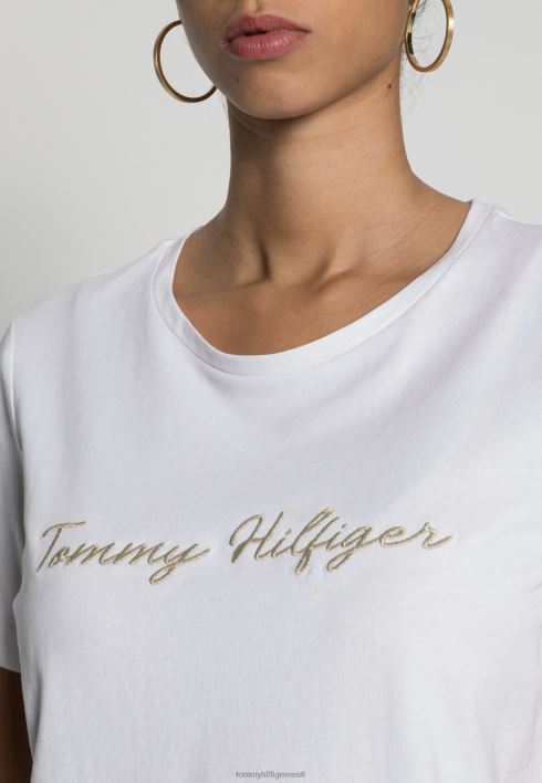 tavaline skripti t-särk RJV627699 valge Tommy Hilfiger