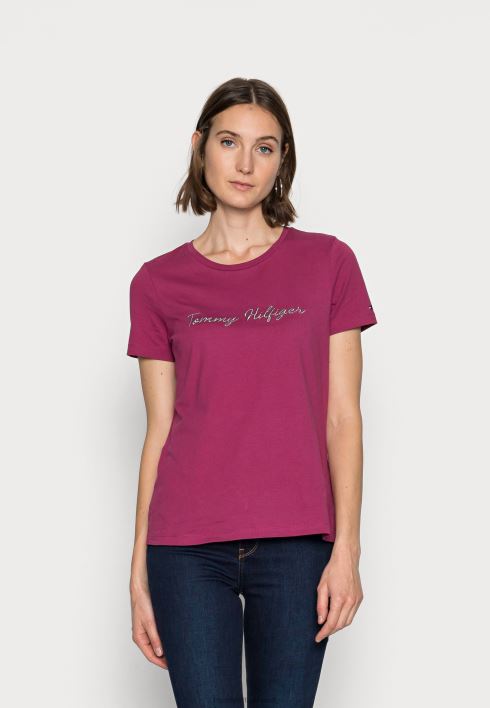 tavaline skripti t-särk RJV627792 karmiinpunane rubiin Tommy Hilfiger