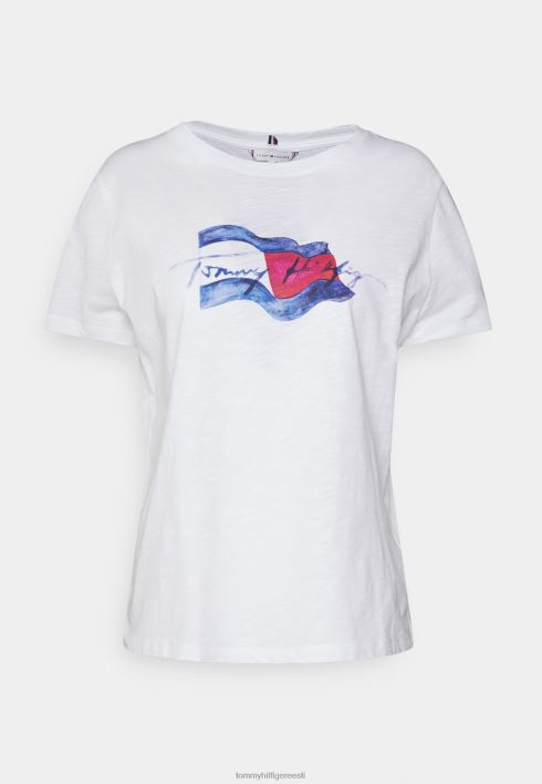 tavalise liikumise lipuga t-särk RJV625358 optika valge Tommy Hilfiger