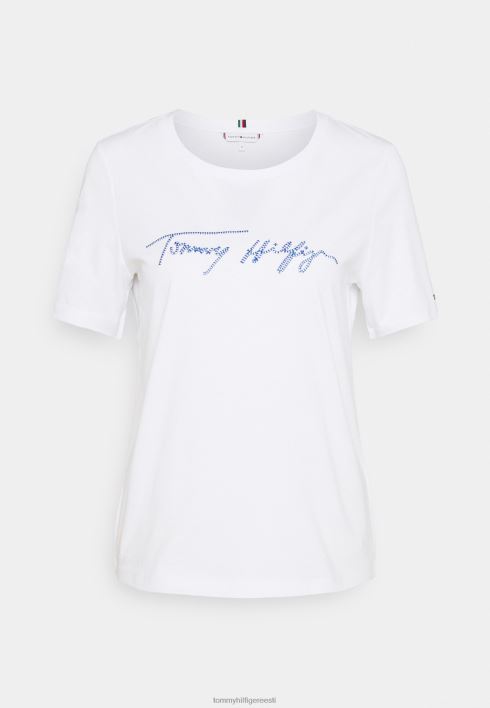 tavalise skriptiga avatud t-särk RJV628419 valge Tommy Hilfiger