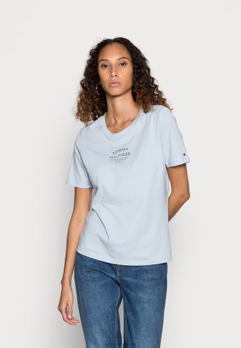 tavateksti trükiga t-särk RJV628183 tuuline sinine Tommy Hilfiger