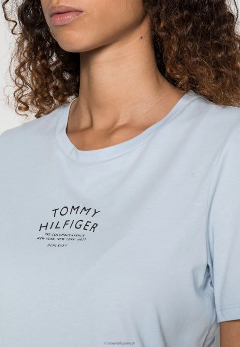 tavateksti trükiga t-särk RJV628183 tuuline sinine Tommy Hilfiger