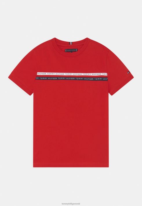 teibiga t-särk RJV627900 sügav karmiinpunane Tommy Hilfiger