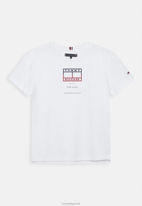 tikitud lipuga t-särk RJV625435 valge Tommy Hilfiger