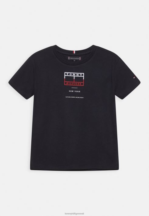 tikitud lipuga t-särk RJV625761 kõrbe taevas Tommy Hilfiger