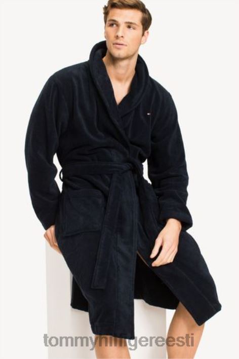 puuvillane ikoon hommikumantel RJV623575 must Tommy Hilfiger