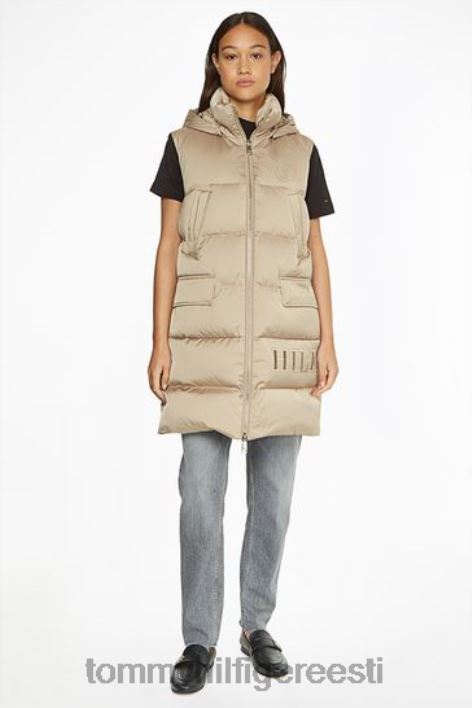 satiinist udusulgedest ümbris RJV623409 beež Tommy Hilfiger